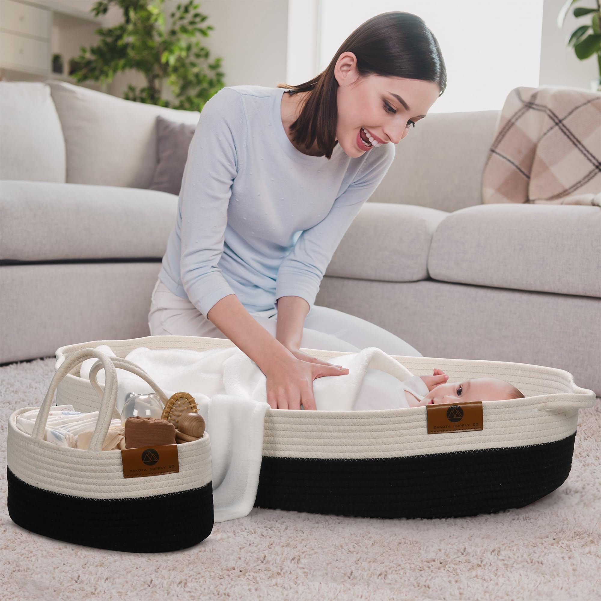 Amazon.com : Baby Changing Basket, Moses Diaper Basket w/Foam pad